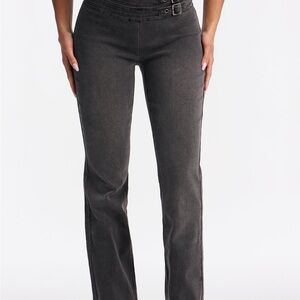 Fashion Nova Charcoal Boot Cut Jeans
